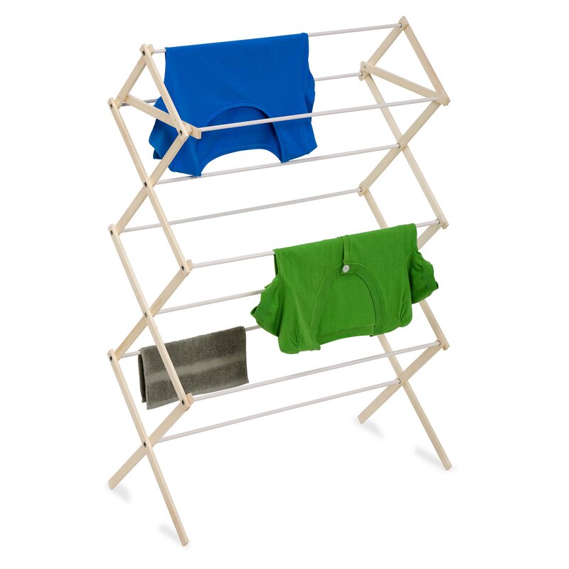 wooden folding clothes drying rack        <h3 class=